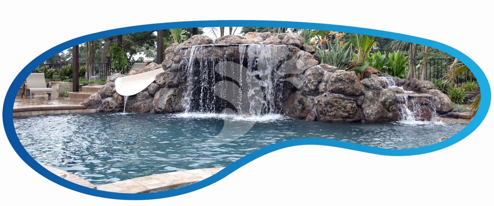 Custom Pool Waterfalls and Pool Grottos by Fresh Finish Pools